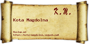 Kota Magdolna névjegykártya