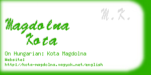 magdolna kota business card